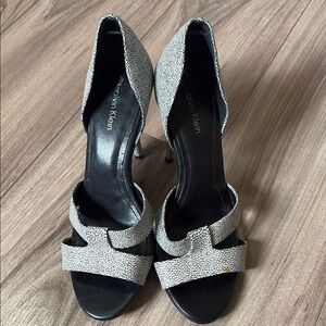 Calvin Klein Women's Black and Gray Heels